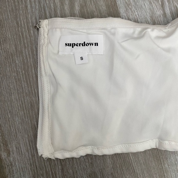 Strapless Savannah Corset Top in White - Picture 6 of 6